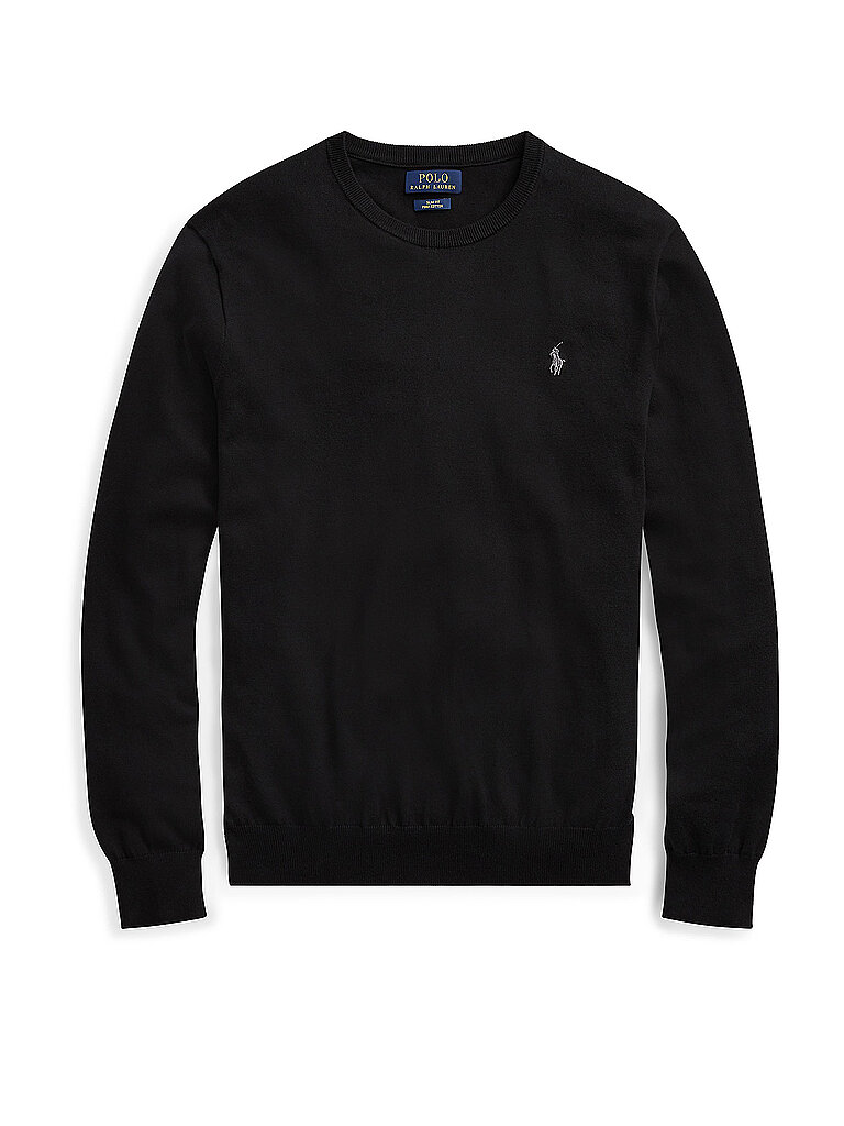 Polo Ralph Lauren pour homme. 710684957008 Pull en coton slim noir (S), Casuel, Classique